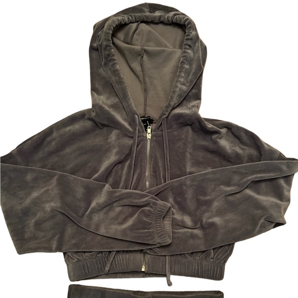 NWOT Two piece sweat outfit set! Cropped hoodie and joggers. M - Picture 3 of 7